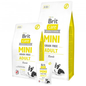BRIT CARE DOG MINI LAMB sausā barība suņiem Jērs 2kg